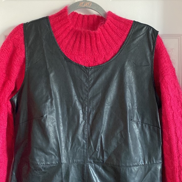 Edgy vegan leather pencil dress - Picture 2 of 6